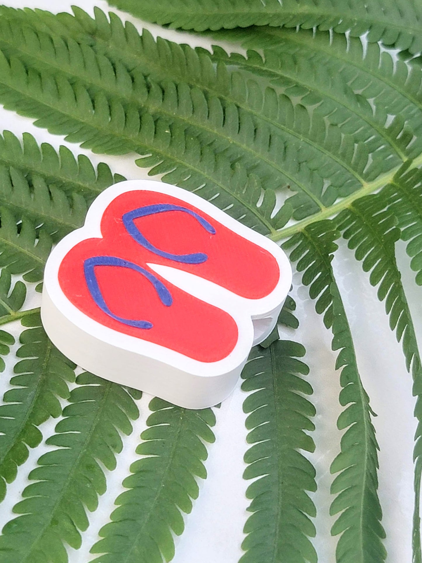 Patriotic Flip Flops Straw Topper