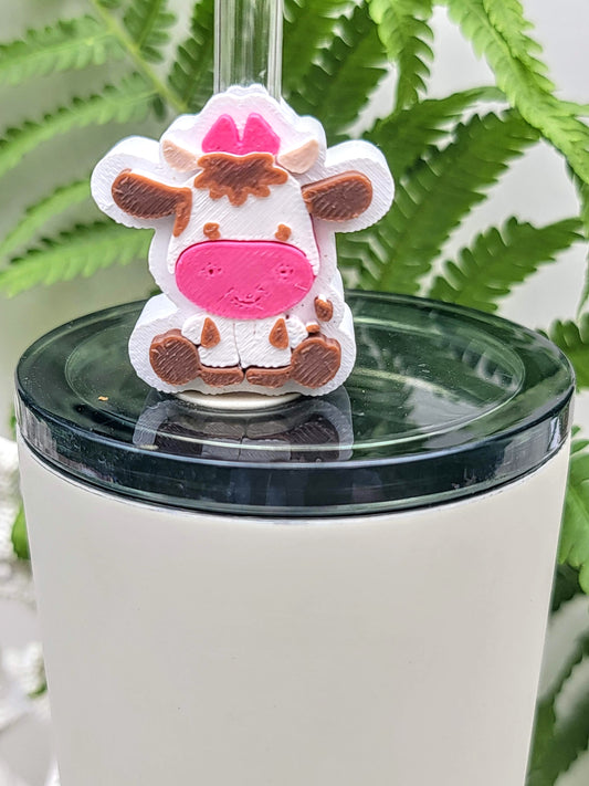 Cow Straw Topper