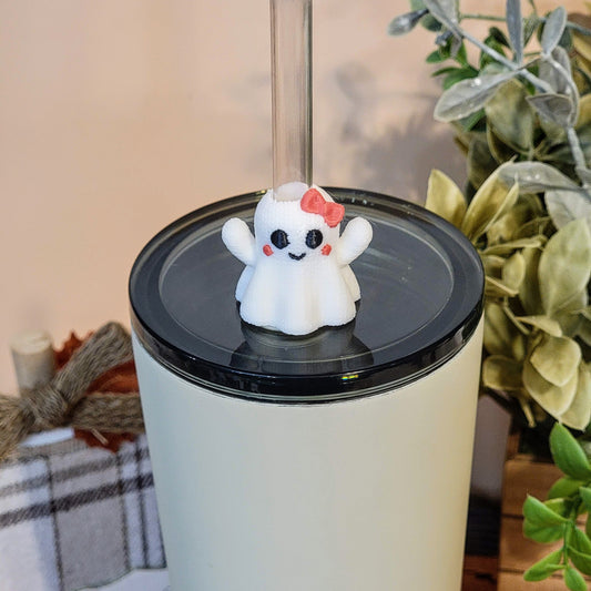 Ghost Bow Straw Topper