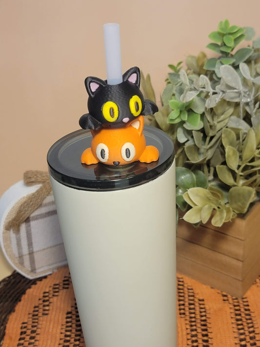 Peeking Cat Straw Topper