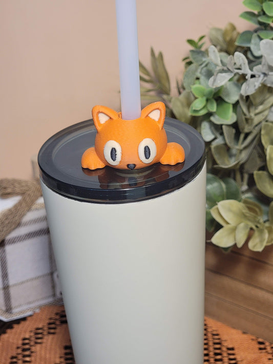 Peeking Cat Straw Topper