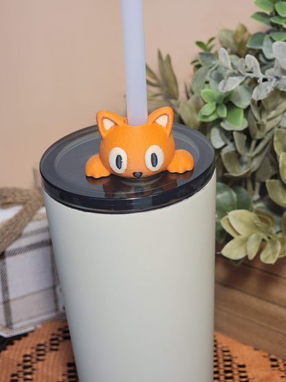 Peeking Cat Straw Topper